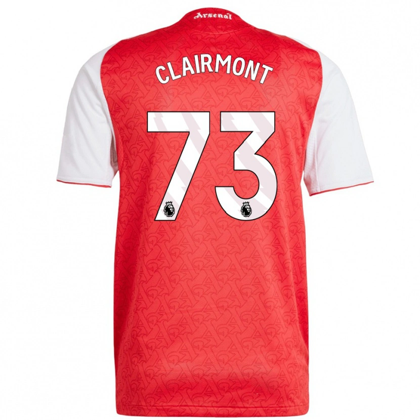 Danxen Bambino Maglia Reece Clairmont #73 Rosso Bianco Kit Gara Home 2025/26 Maglietta