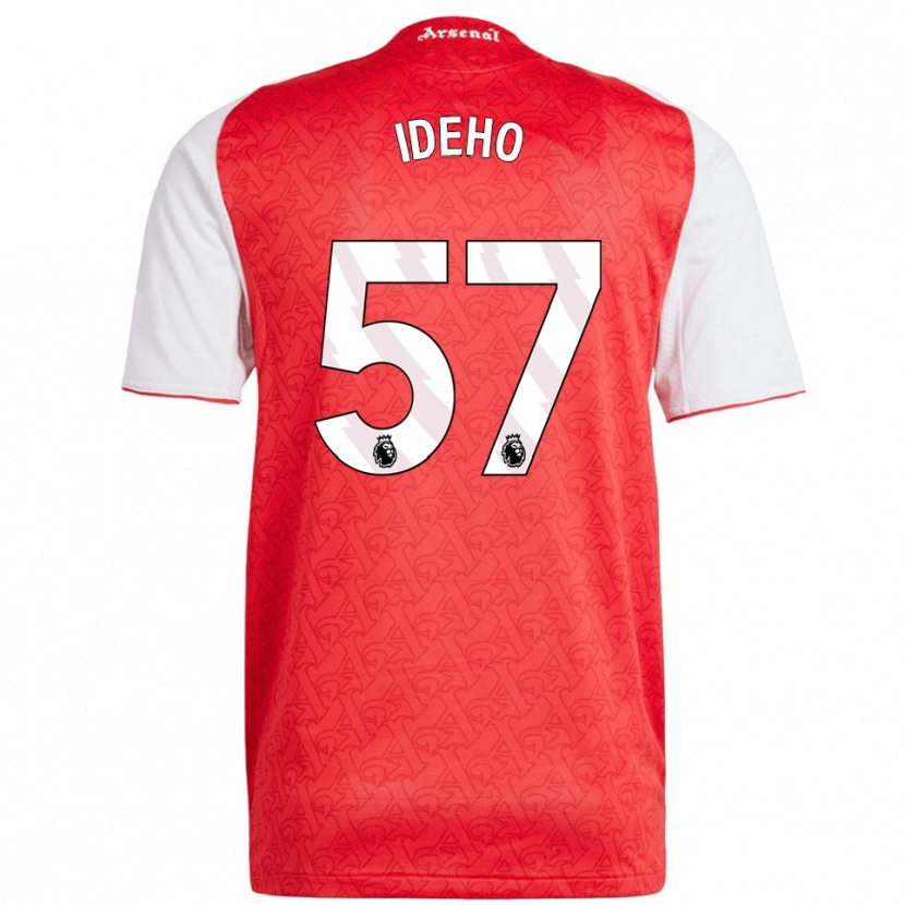 Danxen Bambino Maglia Joel Ideho #57 Rosso Bianco Kit Gara Home 2025/26 Maglietta