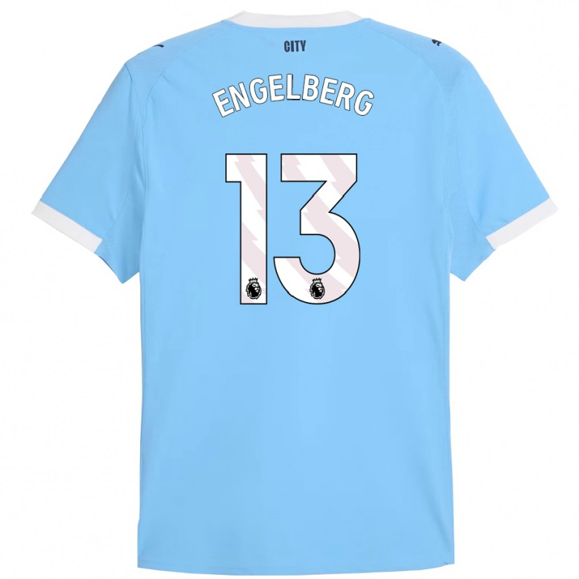 Danxen Bambino Maglia Stavros Engelberg #13 Azzurro Bianco Kit Gara Home 2025/26 Maglietta