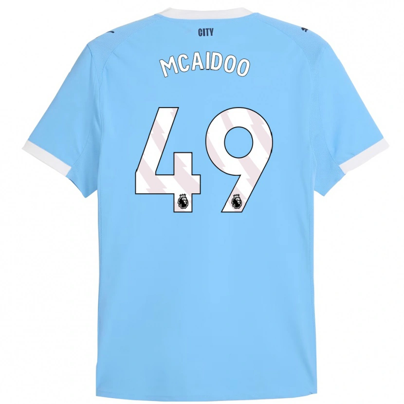 Danxen Bambino Maglia Ryan Mcaidoo #49 Azzurro Bianco Kit Gara Home 2025/26 Maglietta