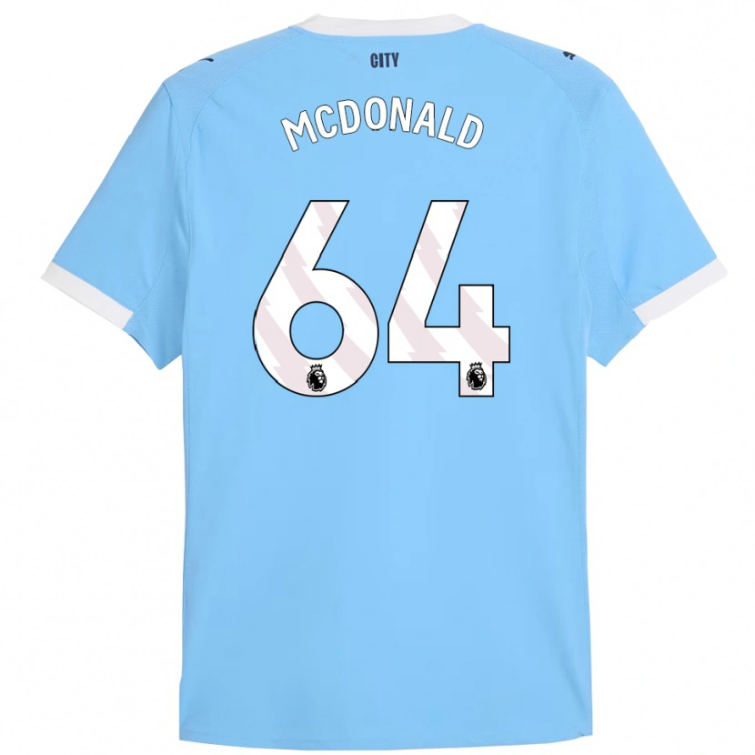 Danxen Bambino Maglia Rowan Mcdonald #64 Azzurro Bianco Kit Gara Home 2025/26 Maglietta