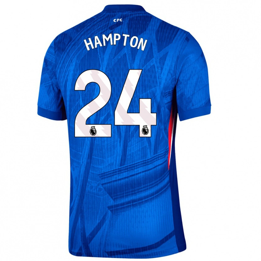 Danxen Bambino Maglia Hannah Hampton #24 Blu Bianco Kit Gara Home 2025/26 Maglietta