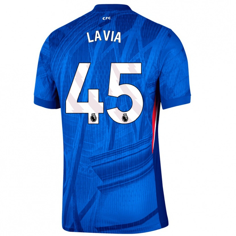 Danxen Bambino Maglia Roméo Lavia #45 Blu Bianco Kit Gara Home 2025/26 Maglietta