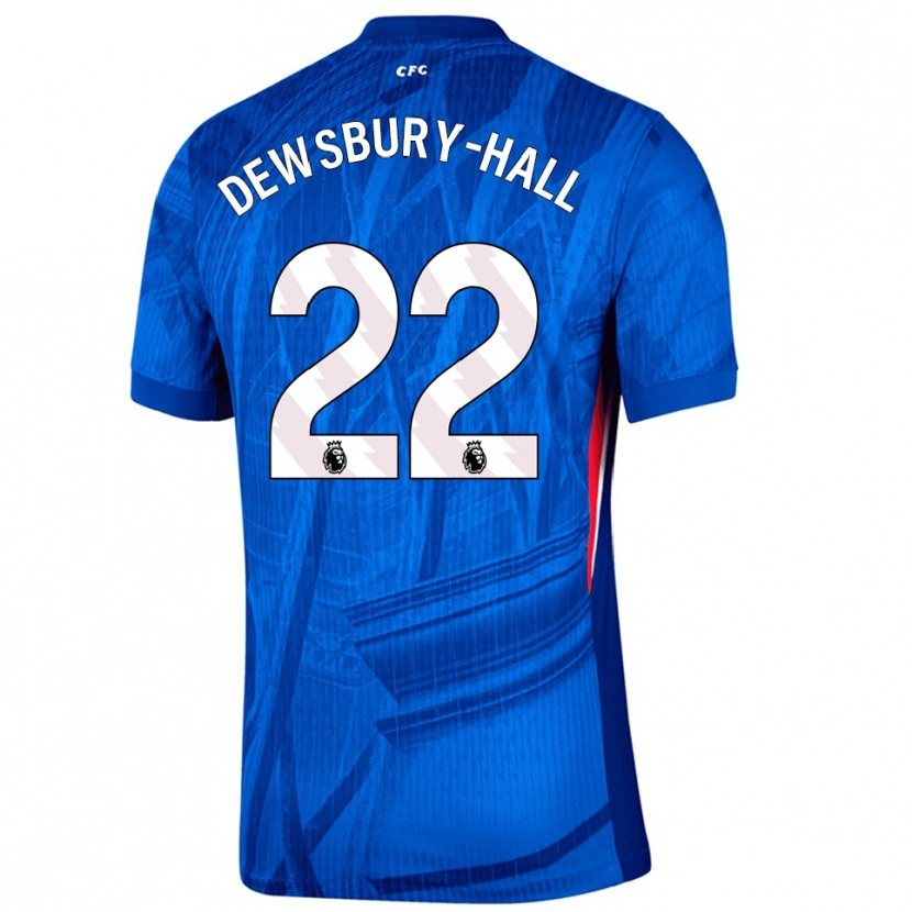 Danxen Bambino Maglia Kiernan Dewsbury-Hall #22 Blu Bianco Kit Gara Home 2025/26 Maglietta