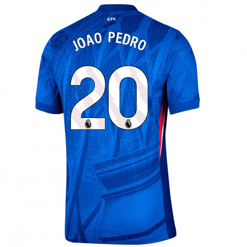 Danxen Bambino Maglia João Pedro #20 Blu Bianco Kit Gara Home 2025/26 Maglietta