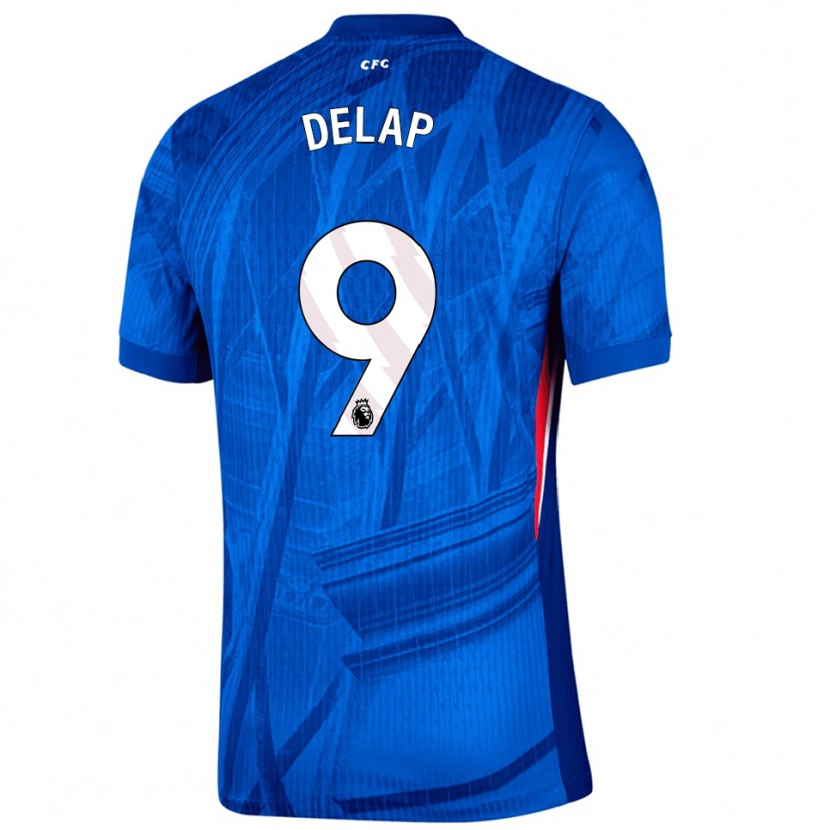 Danxen Bambino Maglia Liam Delap #9 Blu Bianco Kit Gara Home 2025/26 Maglietta