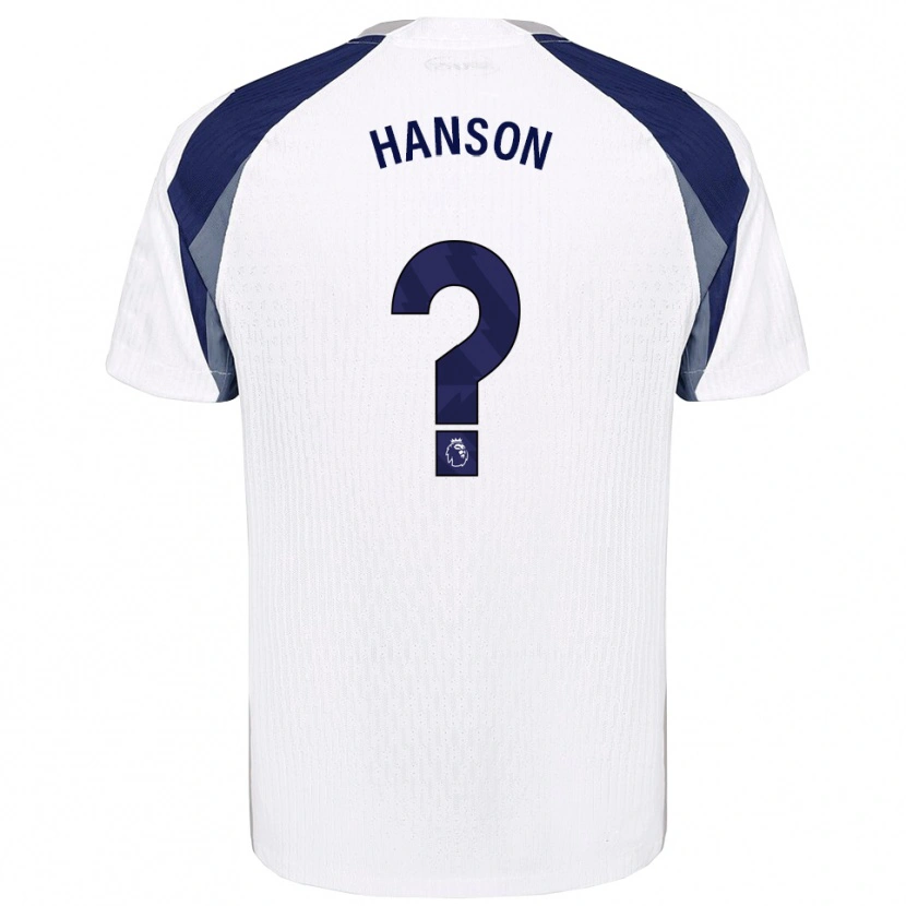 Danxen Bambino Maglia Cayon Hanson #0 Bianco Navy Kit Gara Home 2025/26 Maglietta