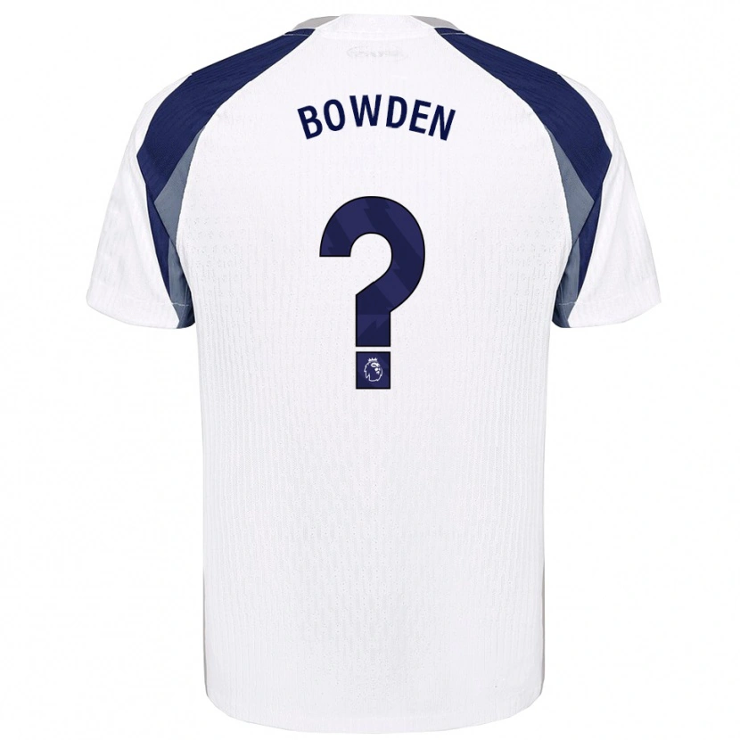 Danxen Bambino Maglia Jamie Bowden #0 Bianco Navy Kit Gara Home 2025/26 Maglietta
