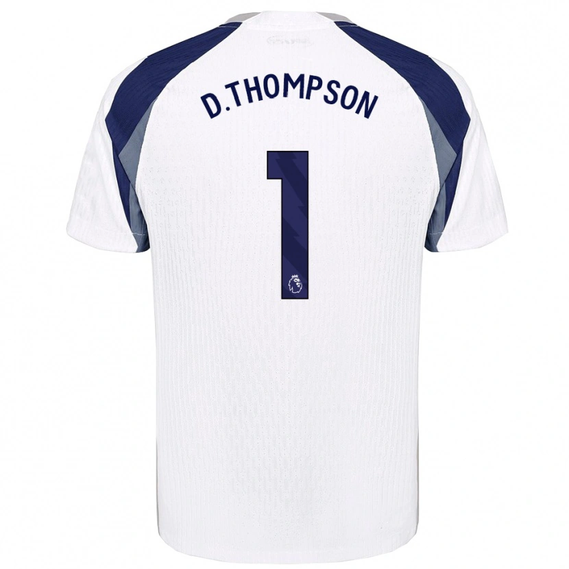 Danxen Bambino Maglia Dylan Thompson #1 Bianco Navy Kit Gara Home 2025/26 Maglietta
