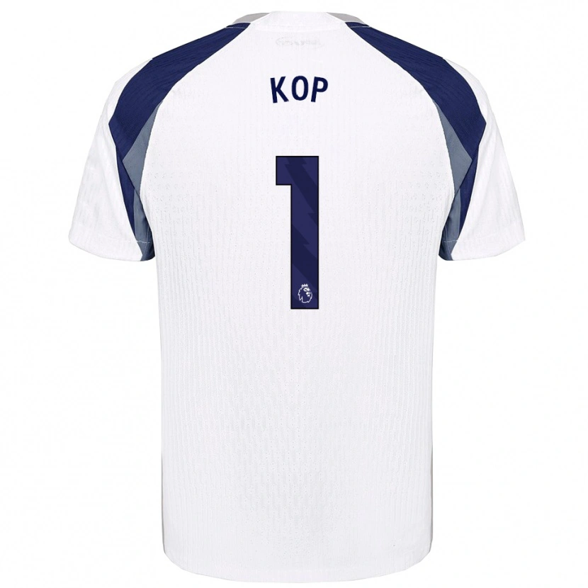 Danxen Bambino Maglia Lize Kop #1 Bianco Navy Kit Gara Home 2025/26 Maglietta