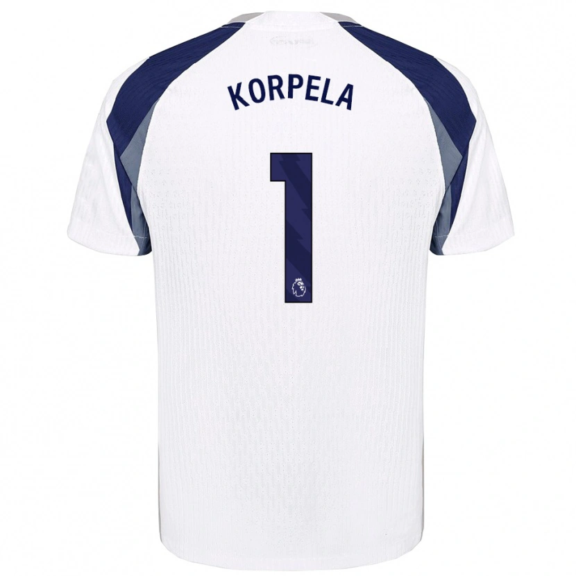 Danxen Bambino Maglia Tinja-Riikka Korpela #1 Bianco Navy Kit Gara Home 2025/26 Maglietta
