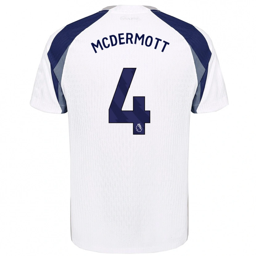 Danxen Bambino Maglia Pele Arganese-Mcdermott #4 Bianco Navy Kit Gara Home 2025/26 Maglietta