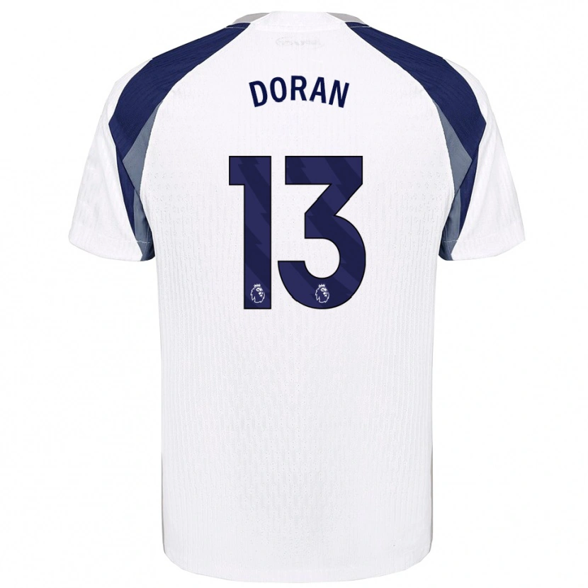Danxen Bambino Maglia Farren Doran #13 Bianco Navy Kit Gara Home 2025/26 Maglietta