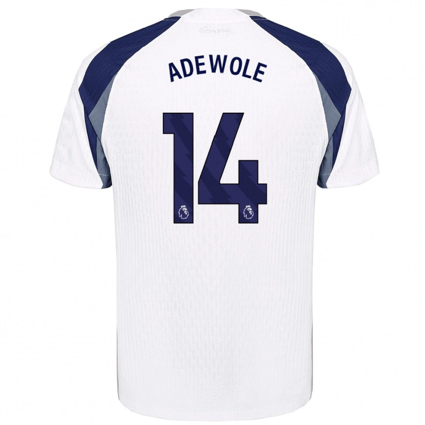 Danxen Bambino Maglia Miracle Adewole #14 Bianco Navy Kit Gara Home 2025/26 Maglietta