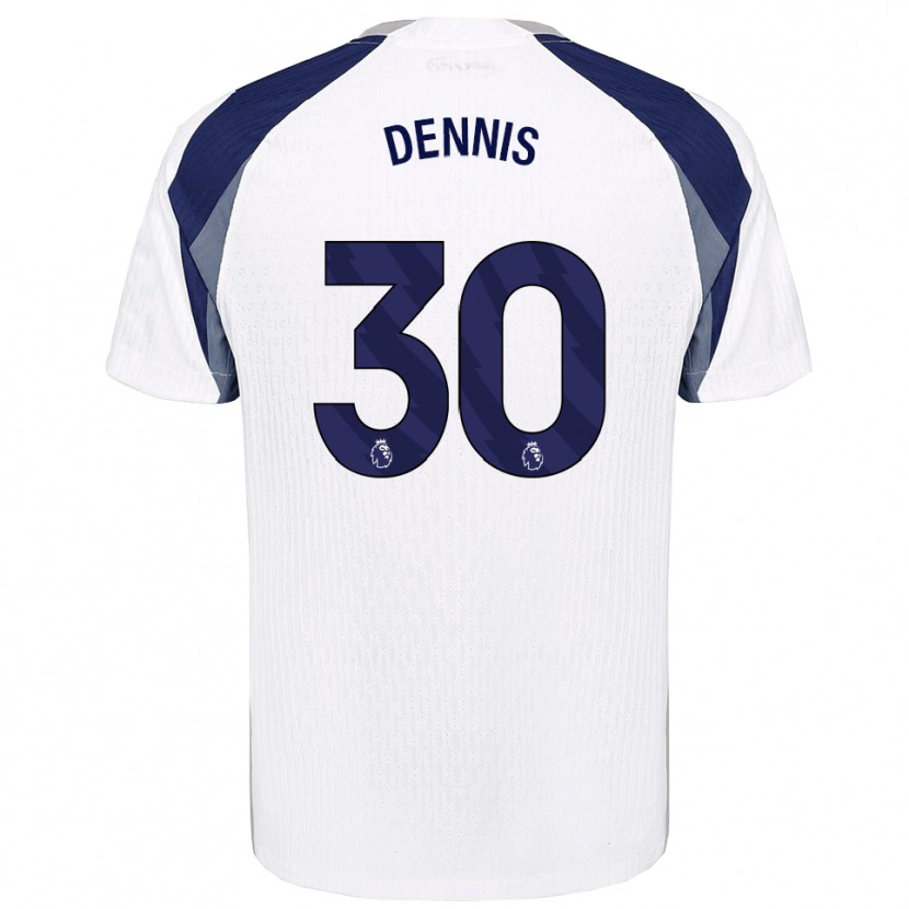 Danxen Bambino Maglia Araya Dennis #30 Bianco Navy Kit Gara Home 2025/26 Maglietta