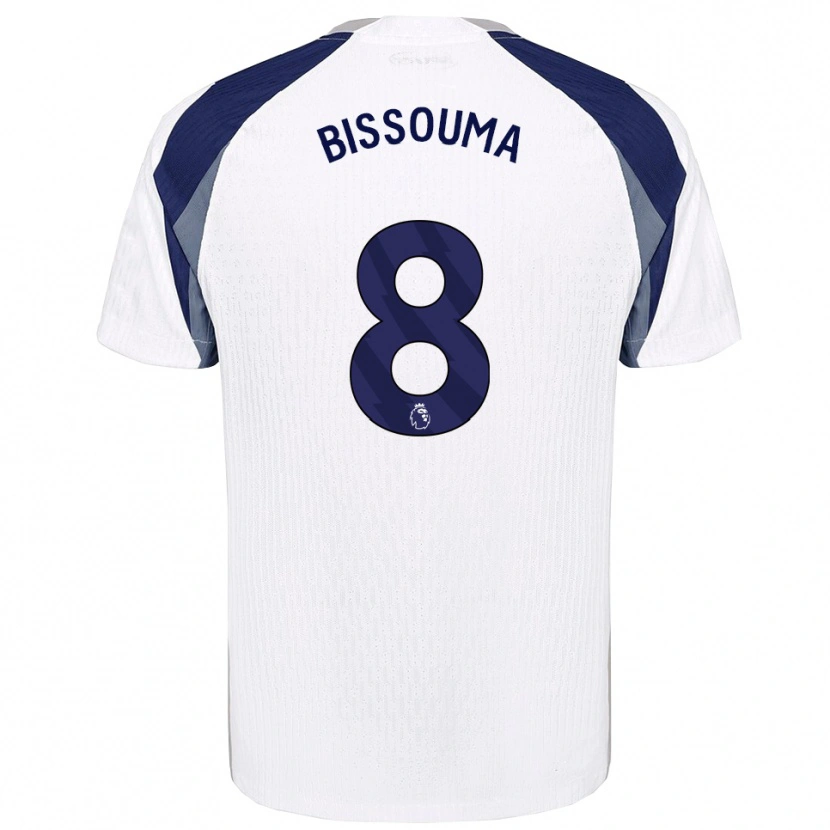 Danxen Bambino Maglia Yves Bissouma #8 Bianco Navy Kit Gara Home 2025/26 Maglietta
