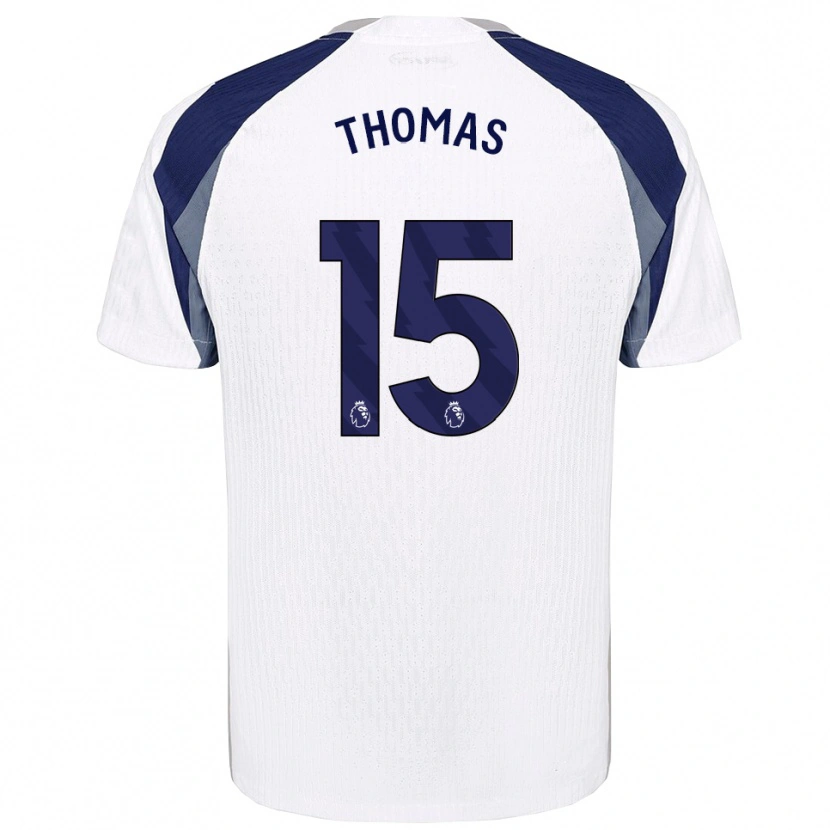 Danxen Bambino Maglia Cameron Thomas #15 Bianco Navy Kit Gara Home 2025/26 Maglietta