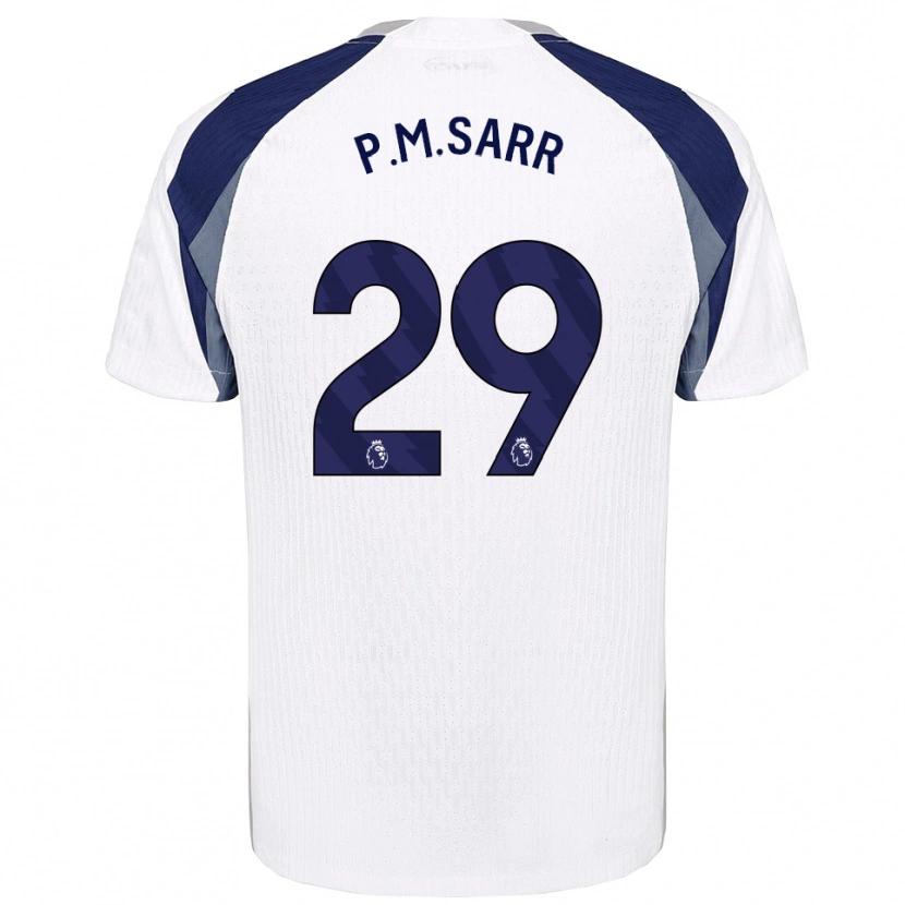 Danxen Bambino Maglia Pape Matar Sarr #29 Bianco Navy Kit Gara Home 2025/26 Maglietta