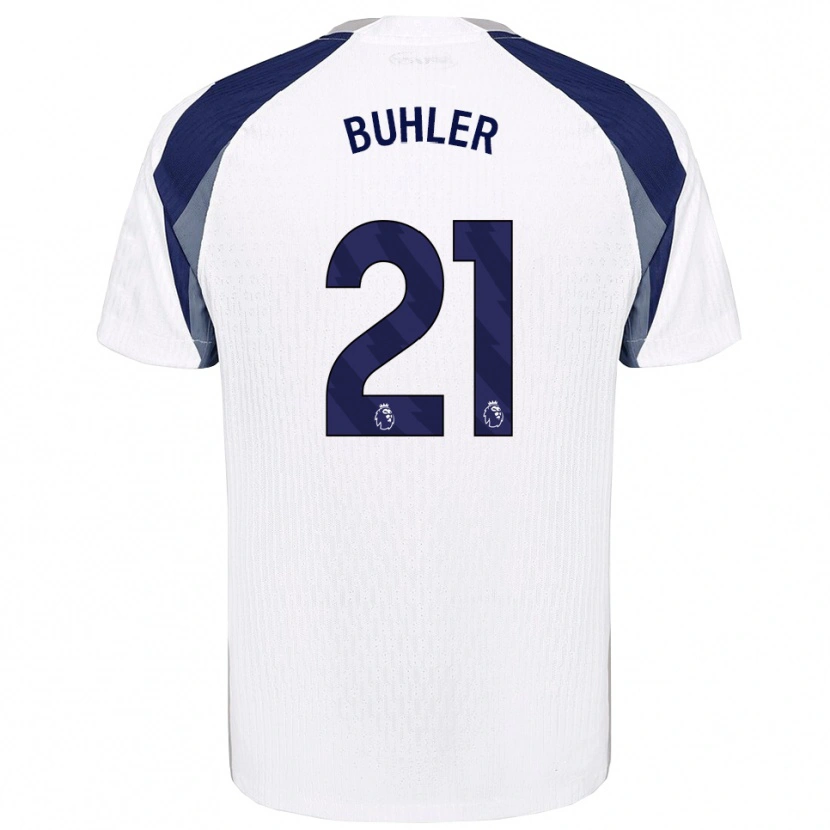 Danxen Bambino Maglia Luana Bühler #21 Bianco Navy Kit Gara Home 2025/26 Maglietta