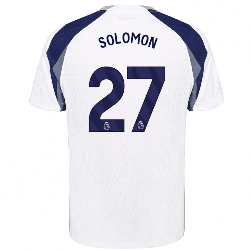 Danxen Bambino Maglia Manor Solomon #27 Bianco Navy Kit Gara Home 2025/26 Maglietta