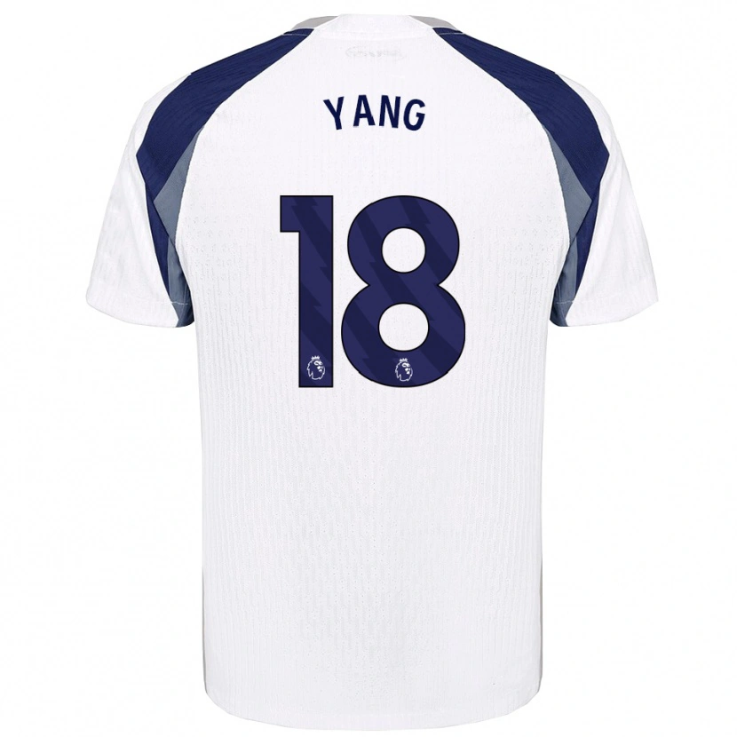 Danxen Bambino Maglia Min-Hyeok Yang #18 Bianco Navy Kit Gara Home 2025/26 Maglietta