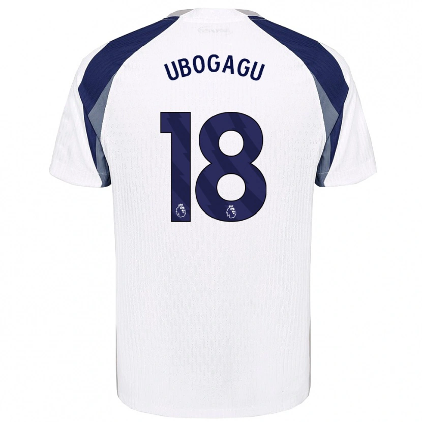 Danxen Bambino Maglia Chioma Ubogagu #18 Bianco Navy Kit Gara Home 2025/26 Maglietta