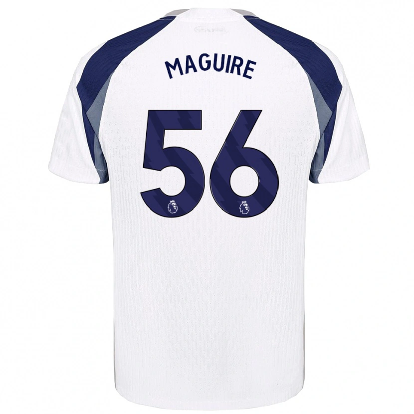 Danxen Bambino Maglia Aaron Maguire #56 Bianco Navy Kit Gara Home 2025/26 Maglietta