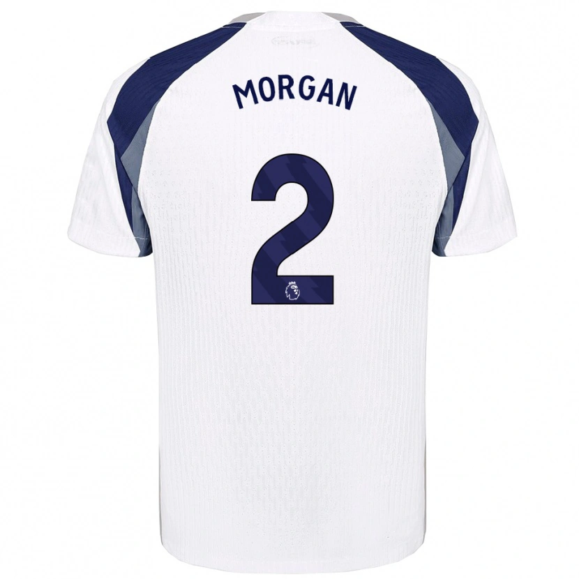 Danxen Bambino Maglia Esther Morgan #2 Bianco Navy Kit Gara Home 2025/26 Maglietta