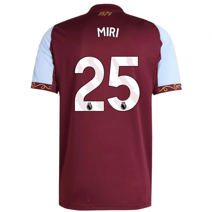 Danxen Bambino Maglia Miri Taylor #25 Borgogna Azzurro Kit Gara Home 2025/26 Maglietta