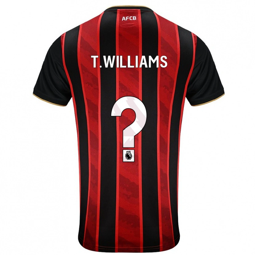 Danxen Bambino Maglia Toure Williams #0 Rosso Nero Kit Gara Home 2025/26 Maglietta