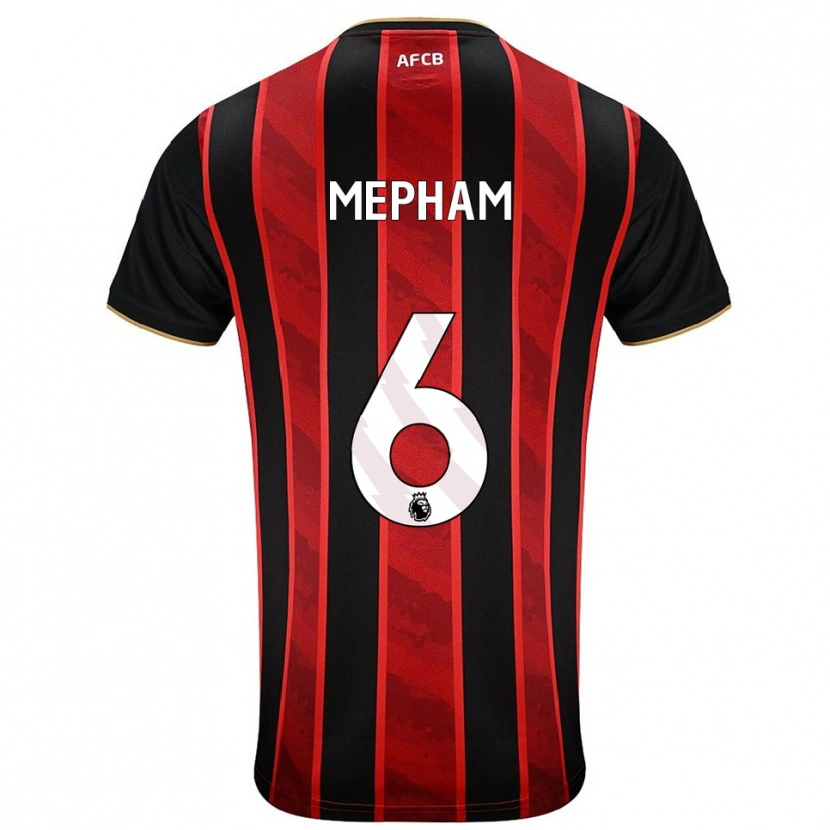 Danxen Bambino Maglia Chris Mepham #6 Rosso Nero Kit Gara Home 2025/26 Maglietta
