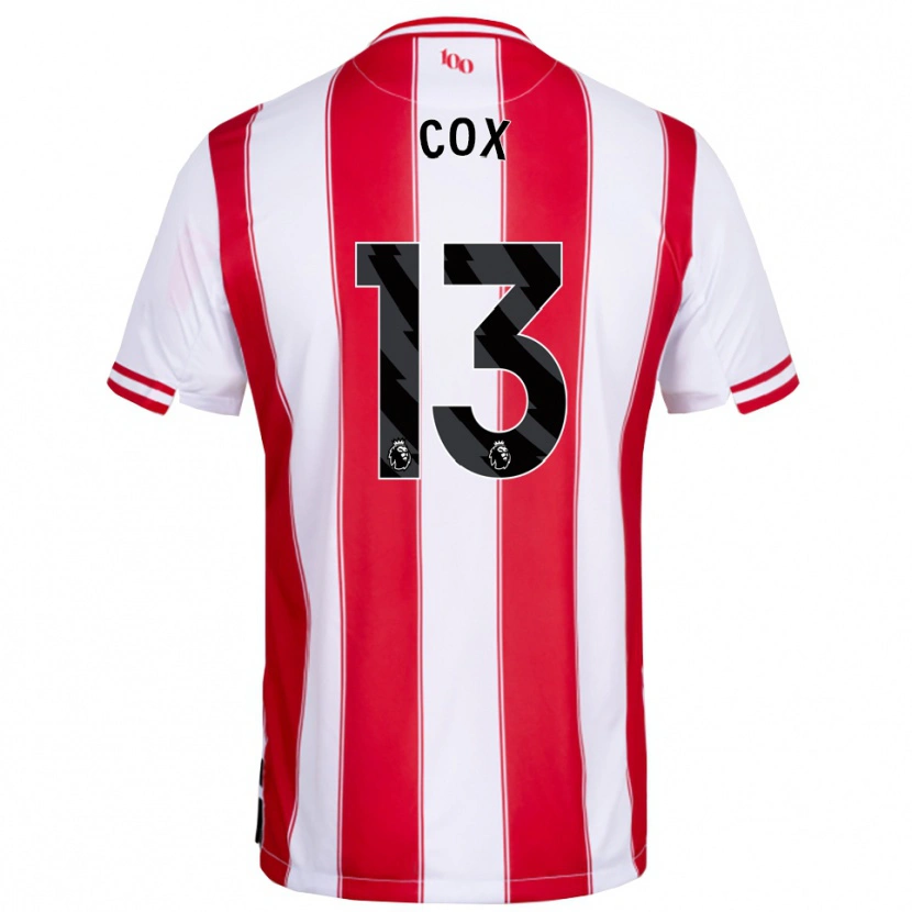 Danxen Bambino Maglia Matthew Cox #13 Rosso Bianco Kit Gara Home 2025/26 Maglietta