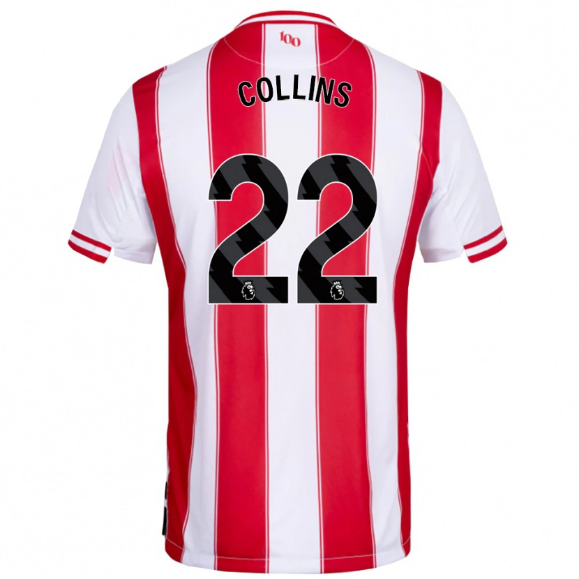 Danxen Bambino Maglia Nathan Collins #22 Rosso Bianco Kit Gara Home 2025/26 Maglietta