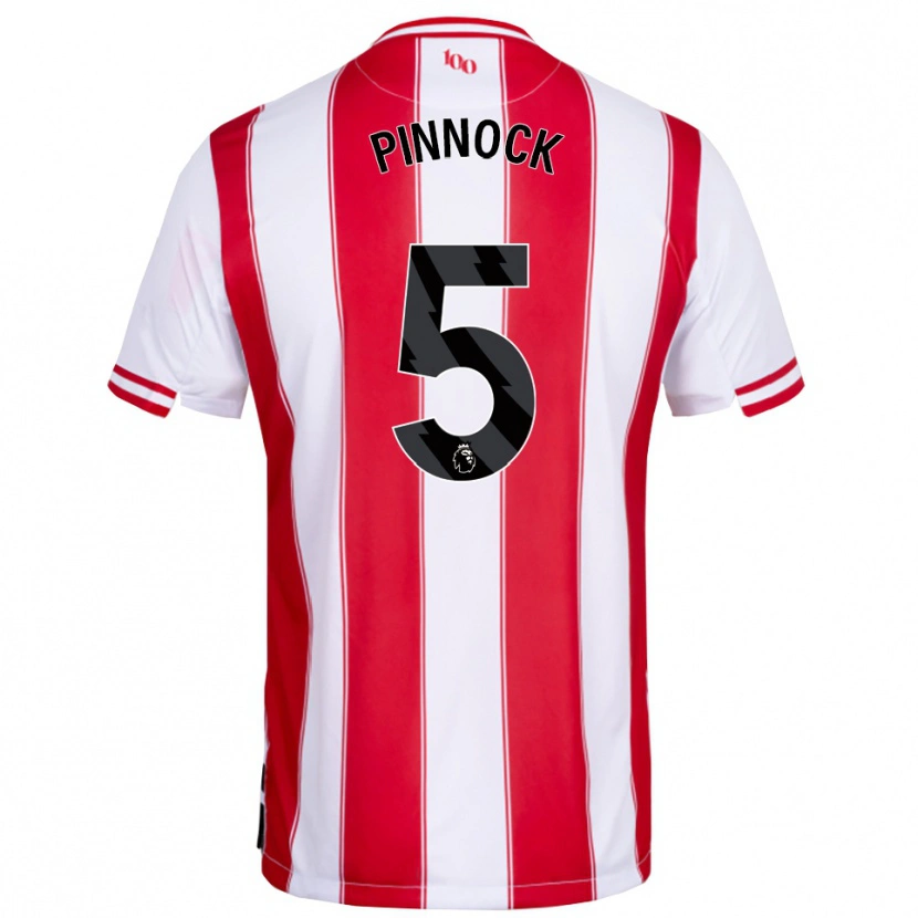 Danxen Bambino Maglia Ethan Pinnock #5 Rosso Bianco Kit Gara Home 2025/26 Maglietta