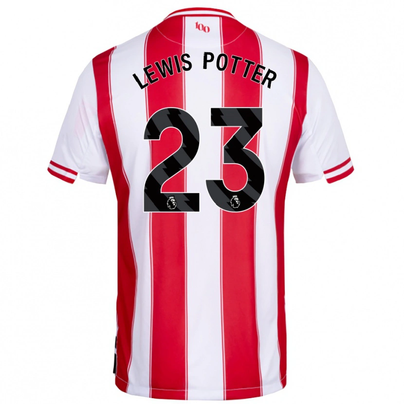Danxen Bambino Maglia Keane Lewis-Potter #23 Rosso Bianco Kit Gara Home 2025/26 Maglietta