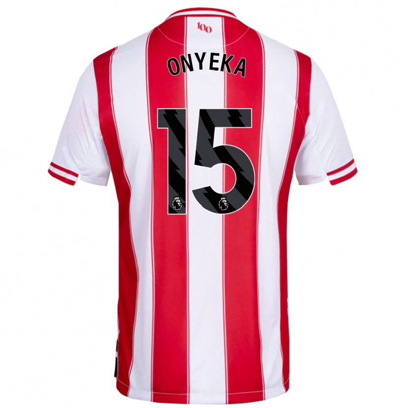 Danxen Bambino Maglia Frank Onyeka #15 Rosso Bianco Kit Gara Home 2025/26 Maglietta