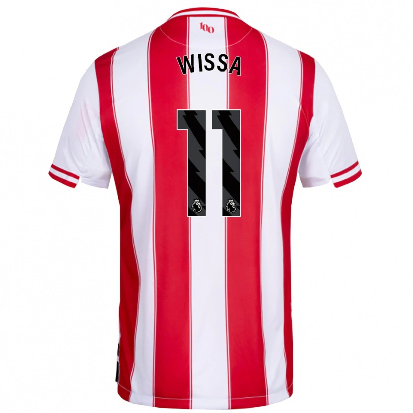 Danxen Bambino Maglia Yoane Wissa #11 Rosso Bianco Kit Gara Home 2025/26 Maglietta