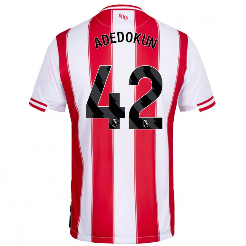 Danxen Bambino Maglia Val Adedokun #42 Rosso Bianco Kit Gara Home 2025/26 Maglietta