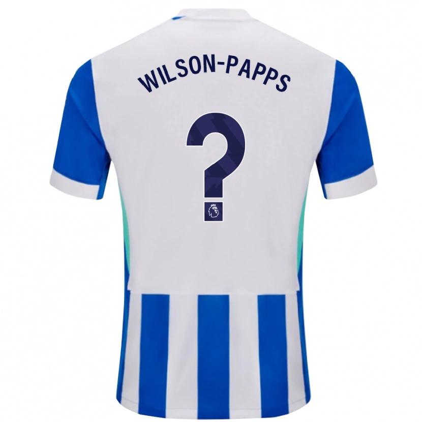 Danxen Bambino Maglia Charlie Wilson-Papps #0 Blu Bianco Kit Gara Home 2025/26 Maglietta