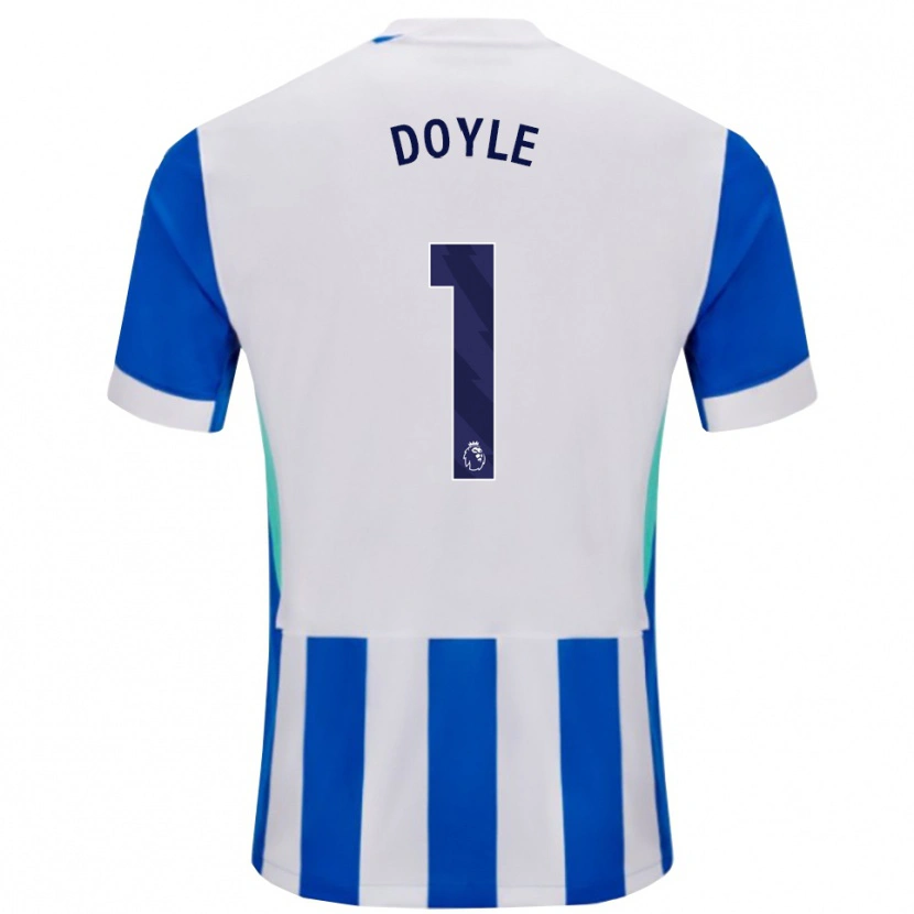 Danxen Bambino Maglia Liam Doyle #1 Blu Bianco Kit Gara Home 2025/26 Maglietta