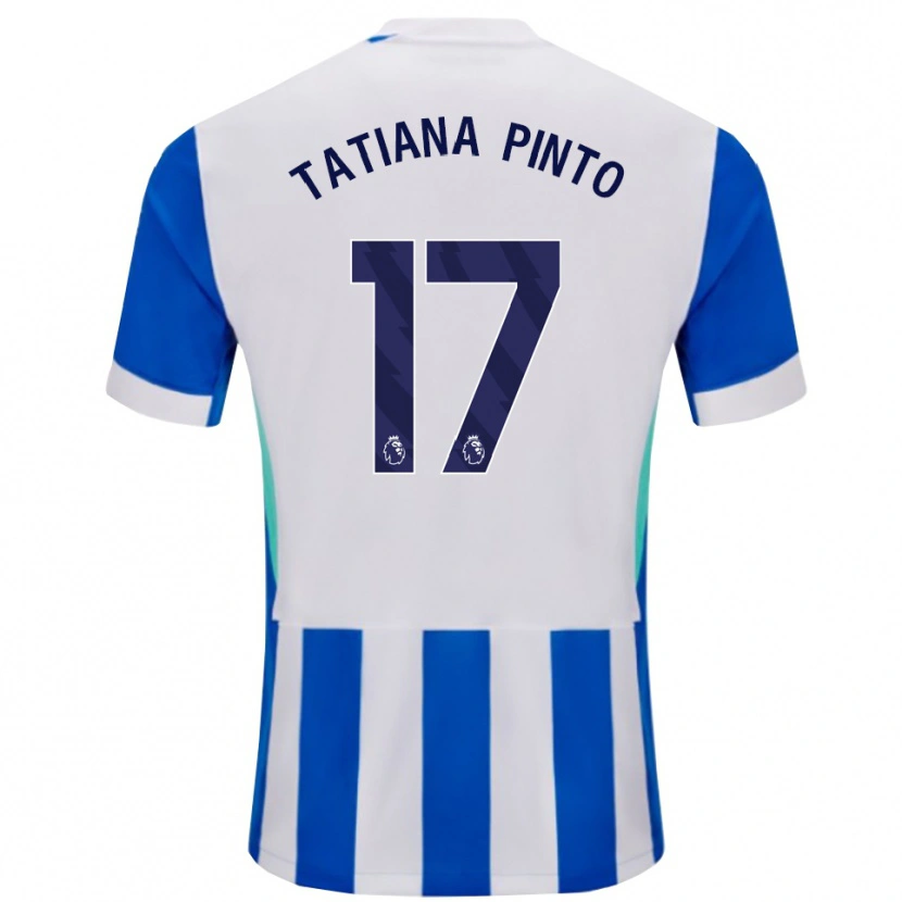 Danxen Bambino Maglia Tatiana Vanessa Ferreira Pinto #17 Blu Bianco Kit Gara Home 2025/26 Maglietta