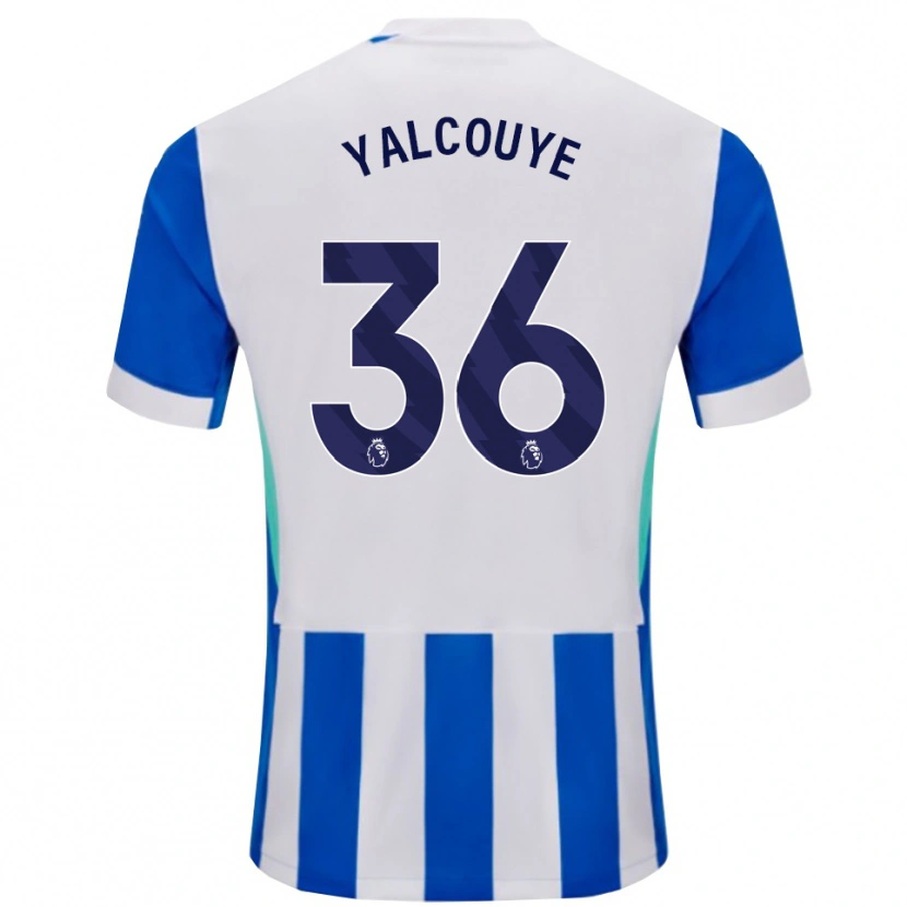 Danxen Bambino Maglia Malick Yalcouyé #36 Blu Bianco Kit Gara Home 2025/26 Maglietta