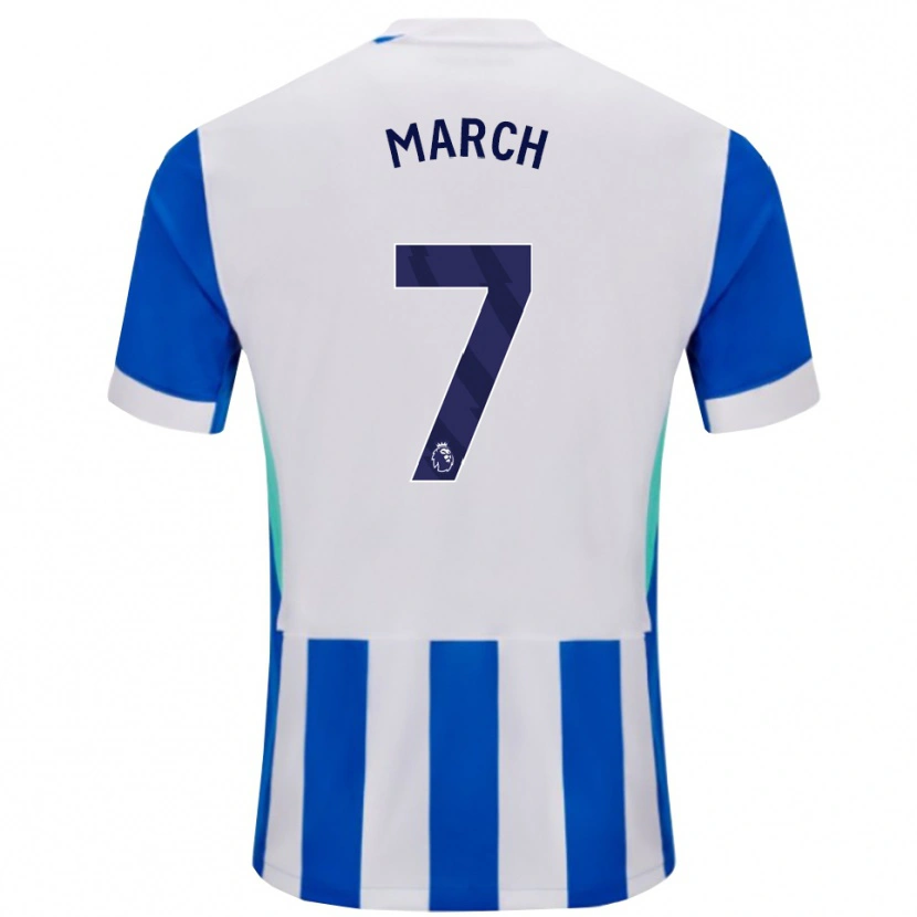 Danxen Bambino Maglia Solly March #7 Blu Bianco Kit Gara Home 2025/26 Maglietta