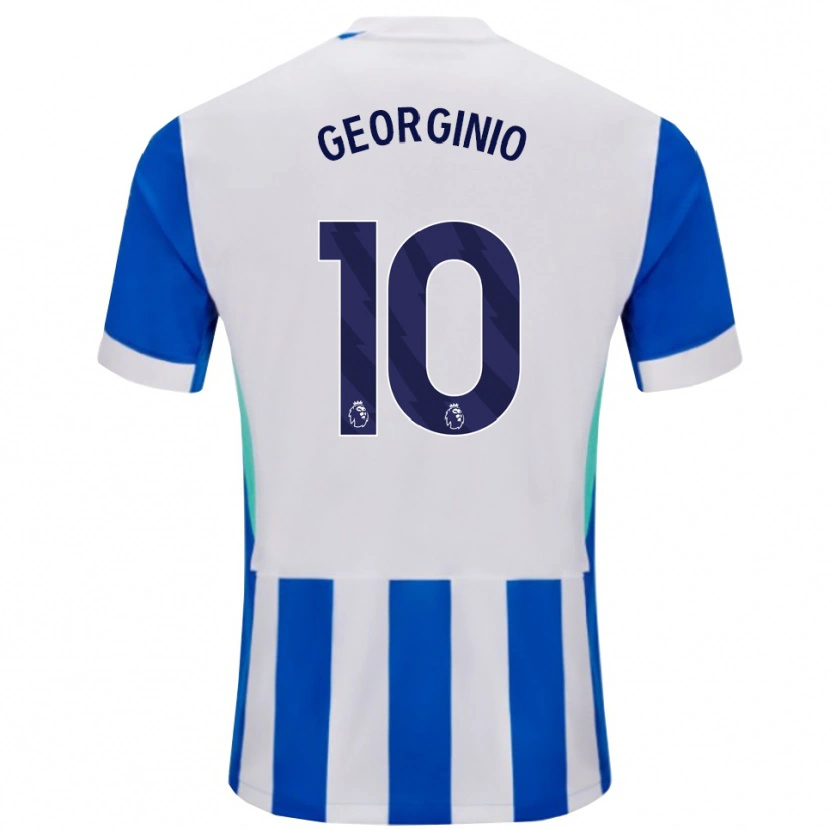 Danxen Bambino Maglia Georginio Rutter #10 Blu Bianco Kit Gara Home 2025/26 Maglietta