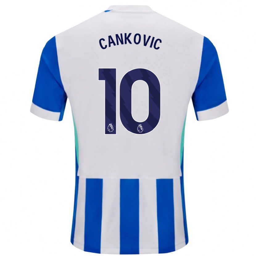 Danxen Bambino Maglia Jelena Čanković #10 Blu Bianco Kit Gara Home 2025/26 Maglietta