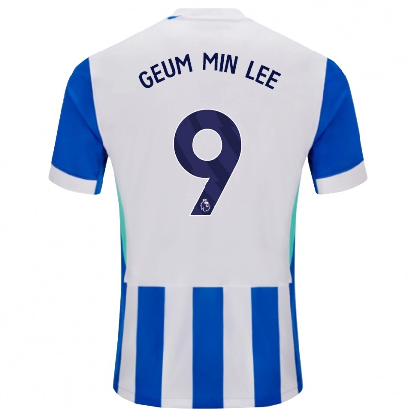 Danxen Bambino Maglia Lee Geum-Min #9 Blu Bianco Kit Gara Home 2025/26 Maglietta