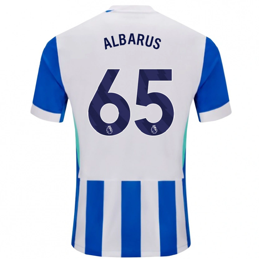 Danxen Bambino Maglia Zane Albarus #65 Blu Bianco Kit Gara Home 2025/26 Maglietta