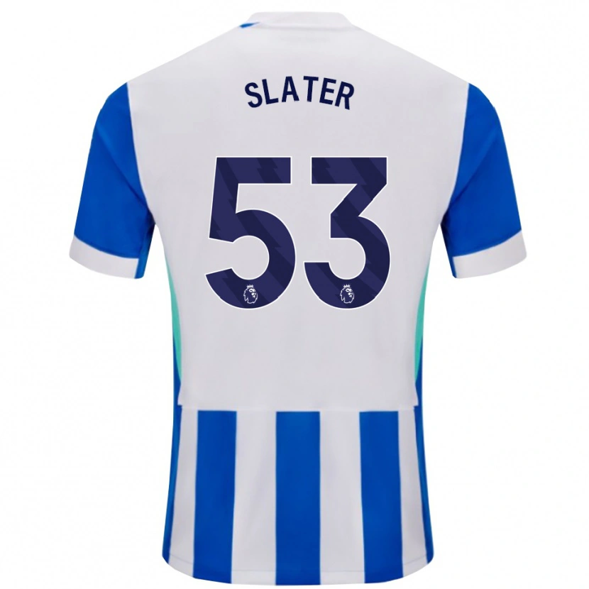 Danxen Bambino Maglia Jacob Slater #53 Blu Bianco Kit Gara Home 2025/26 Maglietta