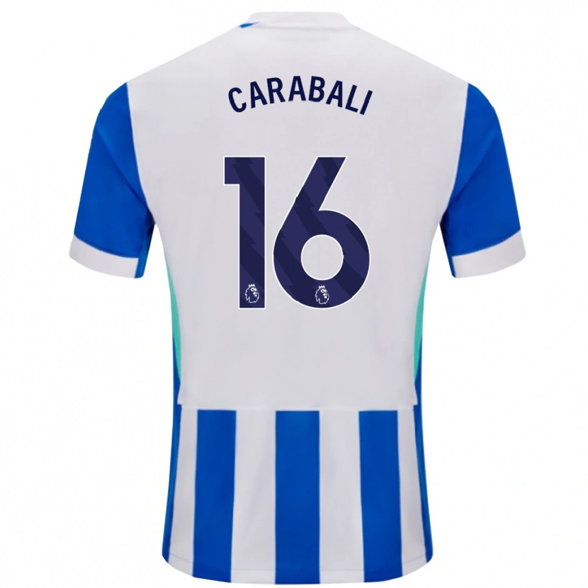 Danxen Bambino Maglia Jorelyn Carabalí #16 Blu Bianco Kit Gara Home 2025/26 Maglietta