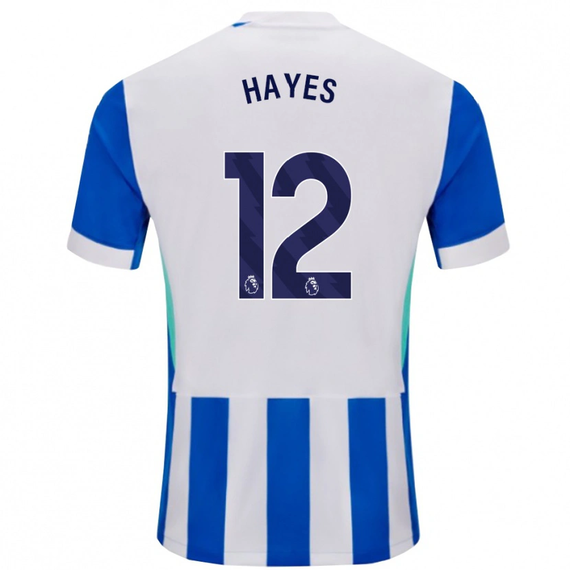 Danxen Bambino Maglia Caitlin Hayes #12 Blu Bianco Kit Gara Home 2025/26 Maglietta